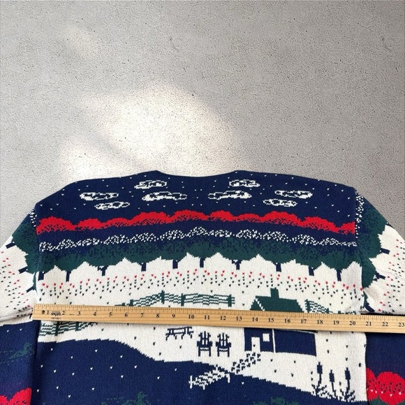 Vtg Northern Reflections Cardigan Sweater‎ Winter Cabin Ducks Cottagecore Sz M - Picture 6 of 6